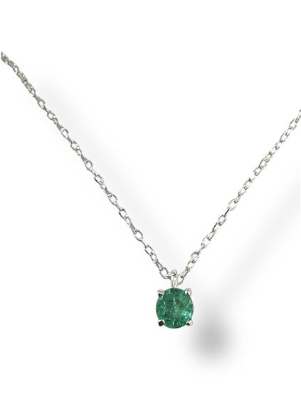 Collier Demetra Femme CHROMA in Or blanc Smeraldo 0.15 Ct 032.F.S.015.W - 032.F.S.015.W